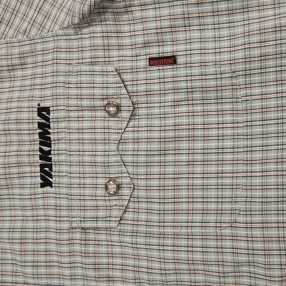 Wolverine Blue & Red Plaid Yakima Button-Up Shirt - Picture 3 of 7